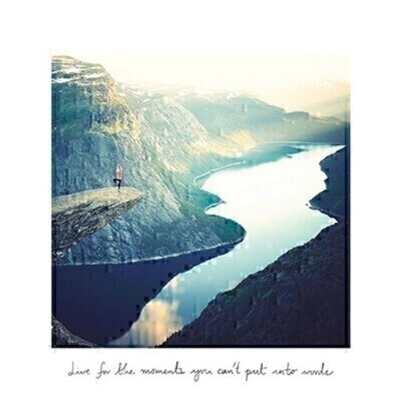 Moutains and Lake With Quote Blank Greetings Card by Paper Rose